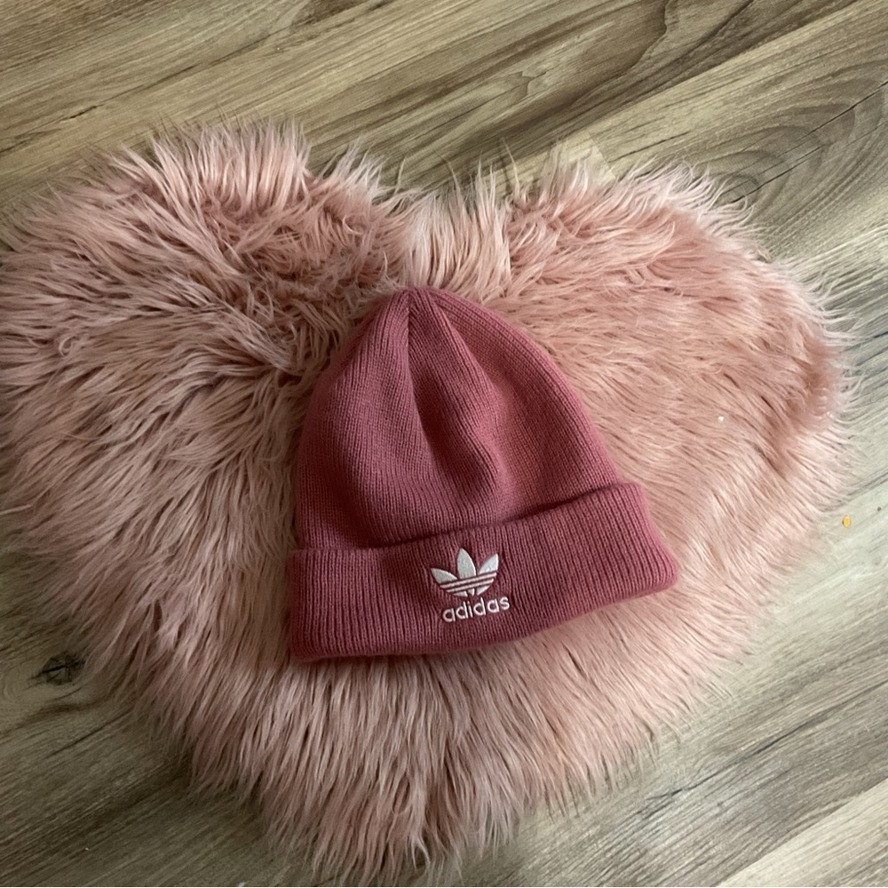Adidas Pink Embroider Beanie OS